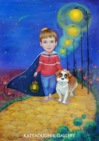 “Little Prince And Dasha” 40\60 cm — Katya Dudnik