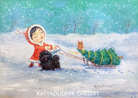 “Christmas Tree” 50\35 cm — Katya Dudnik